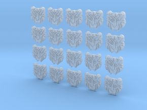 Tiger Face - 20, 20mm Icons in Smooth Fine Detail Plastic