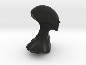 Homo Capensis Alien Bust in Black Natural Versatile Plastic