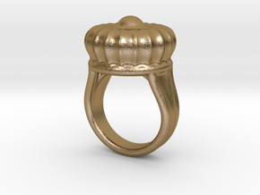 Old Ring 28 - Italian Size 28 in Polished Gold Steel