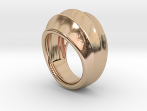 Good Ring 15 - Italian Size 15 in 14k Rose Gold Plated Brass