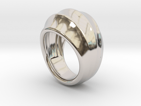Good Ring 15 - Italian Size 15 in Rhodium Plated Brass