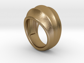 Good Ring 15 - Italian Size 15 in Polished Gold Steel