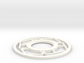 Lightsaber japanese Tsuba in White Processed Versatile Plastic