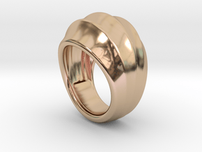 Good Ring 16 - Italian Size 16 in 14k Rose Gold Plated Brass