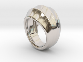 Good Ring 18 - Italian Size 18 in Rhodium Plated Brass