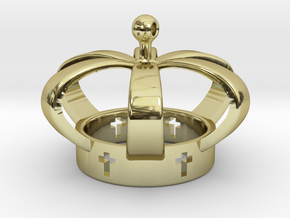 Crown, Kroon in 18k Gold Plated Brass
