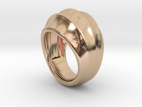 Good Ring 22 - Italian Size 22 in 14k Rose Gold Plated Brass