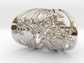 Women Ring in Rhodium Plated Brass