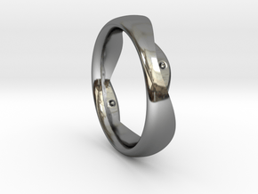 Swing Ring elliptical 18.5 mm inner diameter in Fine Detail Polished Silver
