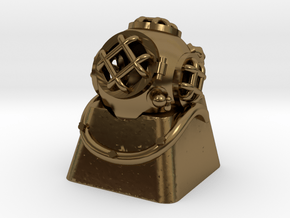 Diver Helmet (For Cherry MX Keycap) in Polished Bronze