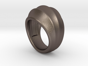 Good Ring 31 - Italian Size 31 in Polished Bronzed Silver Steel