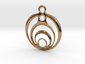 Circles Pendant version #2 in Polished Brass