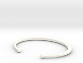 Bracelet in White Processed Versatile Plastic