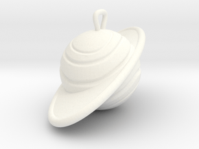 Saturn Pendant in White Processed Versatile Plastic