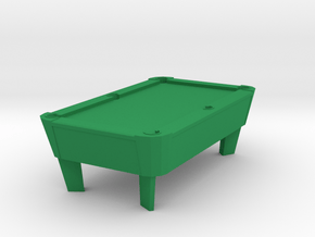 Pool Table - Cleared 'O' 48:1 Scale in Green Processed Versatile Plastic