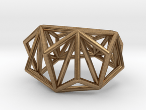 Cage Ring- size 7  in Natural Brass