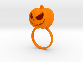  Pumpkin ring - Size 7 in Orange Processed Versatile Plastic