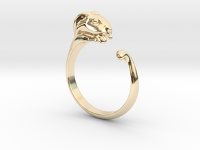 Rabbit Ring - (Sizes 5 to 15 available) US Size 9 in 14K Yellow Gold
