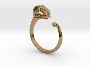 Rabbit Ring - (Sizes 5 to 15 available) US Size 9 in Polished Brass