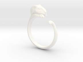 Rabbit Ring - (Sizes 5 to 15 available) US Size 9 in White Processed Versatile Plastic