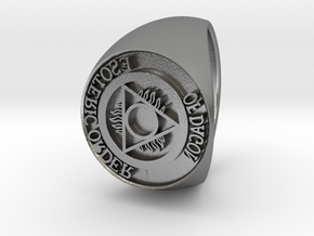 Esoteric Order Of Dagon Signet Ring Size 11 in Natural Silver