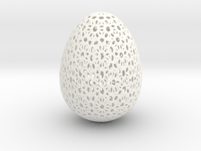Beautiful Bigger Egg Ornament (15cm Tall) in White Processed Versatile Plastic