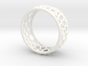 Cellular structure ring in White Processed Versatile Plastic