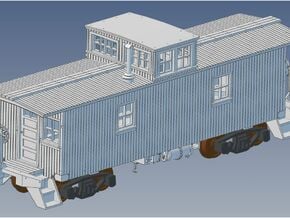 GTW Wood Caboose S Scale in Tan Fine Detail Plastic