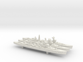 HMS Carlisle 1:1800 x3 in White Natural Versatile Plastic