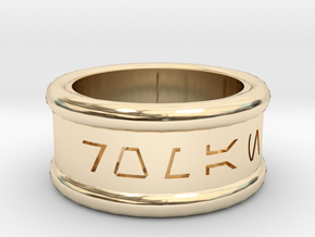 Imperial Alphabet Ring   in 14k Gold Plated Brass