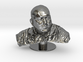 St. Rasmus, the patron saint of Internet in Polished Silver