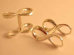 Infinity Cufflinks in Fine Detail Polished Silver