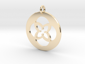 TU Pendant Metal in 14k Gold Plated Brass