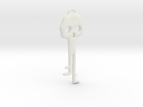 Skeleton Key Necklace in White Natural Versatile Plastic