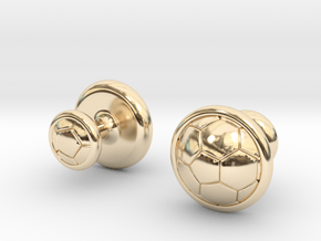 SOCCER CUFFLINKS 1 in 14K Yellow Gold