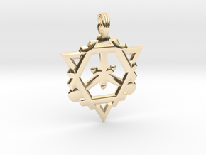 FLAME OF DESTINY in 14k Gold Plated Brass