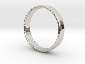 Simple Ring in Rhodium Plated Brass
