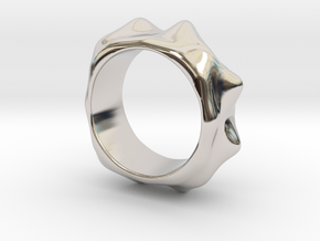 Ring 20mm in Rhodium Plated Brass