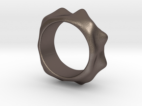 Ring 20mm in Polished Bronzed Silver Steel