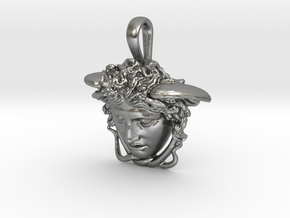 THE MEDUSA RONDANINI necklace pendant in Natural Silver