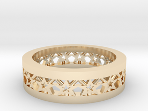 AB061 Star Band in 14K Yellow Gold