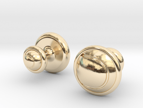 TENNIS BALL CUFFLINKS 1 in 14K Yellow Gold