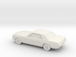 1/87 1964 Ford Mustang GT  in White Natural Versatile Plastic