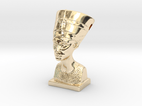 Nefertitti pendant in 14k Gold Plated Brass