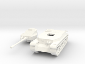 Hungarian Turan III Medium tank 1/100th 15mm in White Processed Versatile Plastic