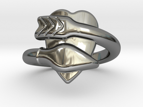 Cupido Ring 14 - Italian Siize 14 in Fine Detail Polished Silver