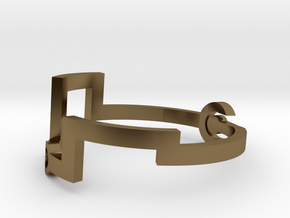 Link [Bangle Bracelet ∅ 6 cm] in Polished Bronze