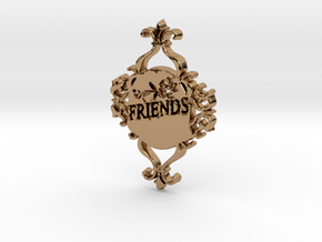 Special Friends Pendant  in Polished Brass