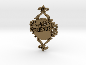 Special Friends Pendant  in Polished Bronze