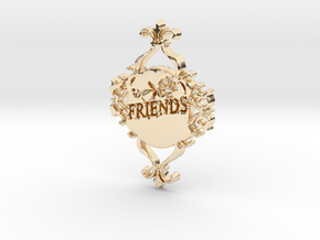 Special Friends Pendant  in 14k Gold Plated Brass